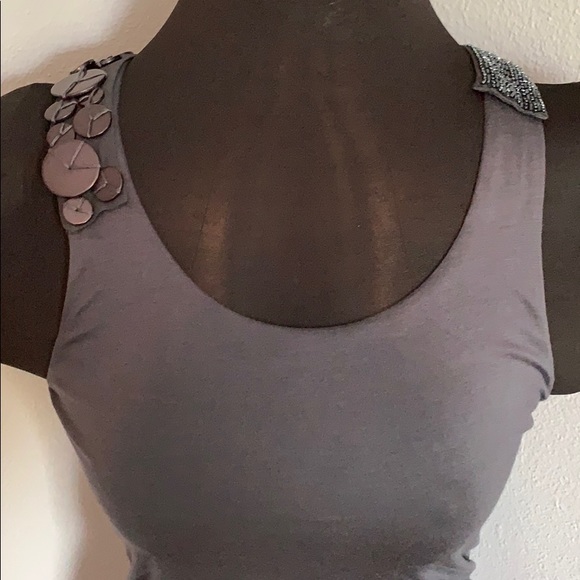 Beaded ‘S Max Mara Tank Top - Pre-owned, S, Grey - Picture 2 of 10